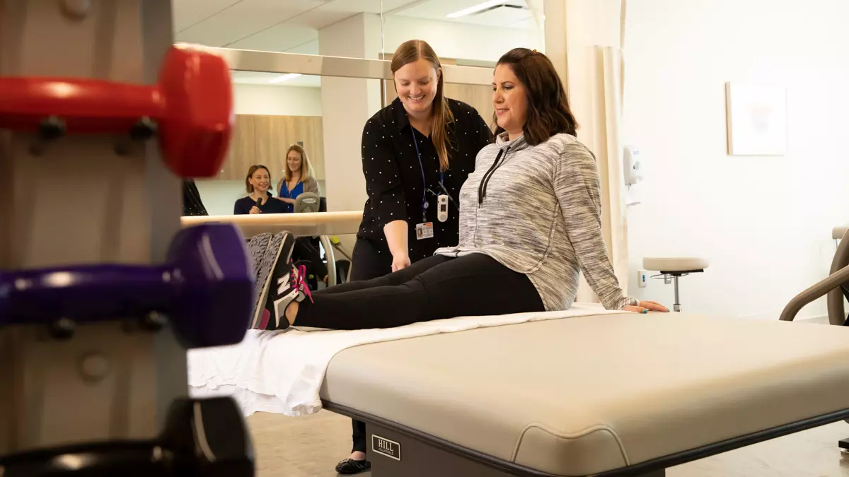 Physical and occupational therapists offer patients rehabilitation services at MSK Bergen’s on-site gym.