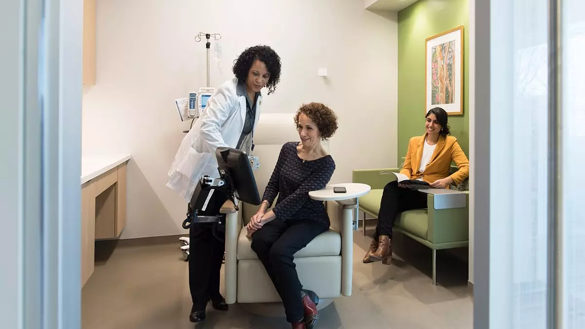 Infusion bay at Memorial Sloan Kettering Monmouth