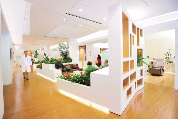 Reception area of MSK Brooklyn Infusion Center